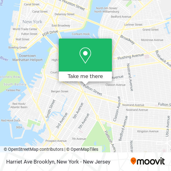 Mapa de Harriet Ave Brooklyn