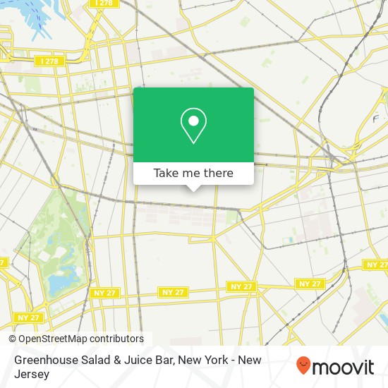 Mapa de Greenhouse Salad & Juice Bar