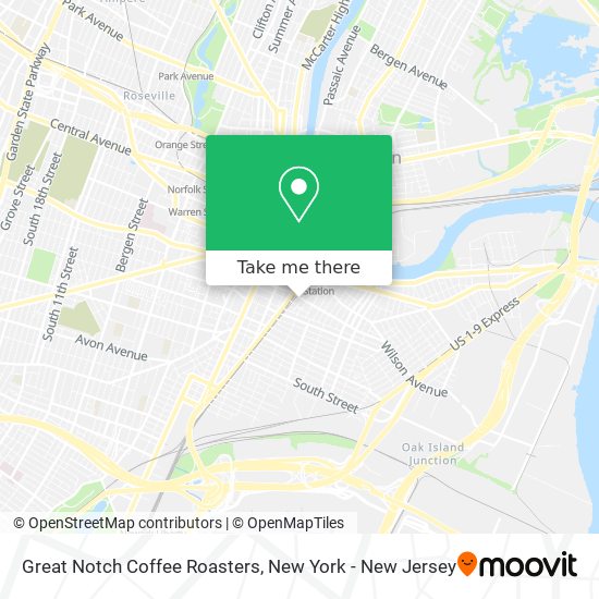 Mapa de Great Notch Coffee Roasters