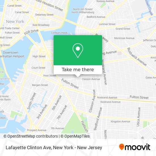 Mapa de Lafayette Clinton Ave