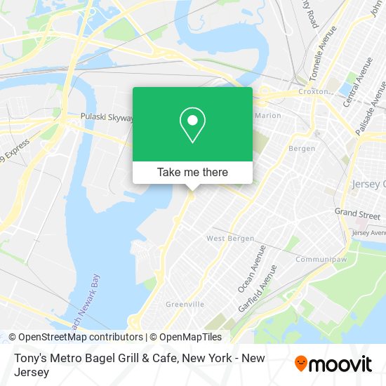 Mapa de Tony's Metro Bagel Grill & Cafe