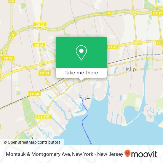 Montauk & Montgomery Ave map