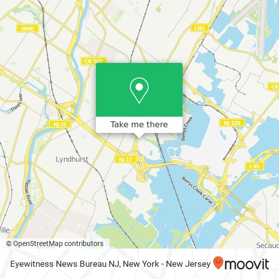 Mapa de Eyewitness News Bureau NJ