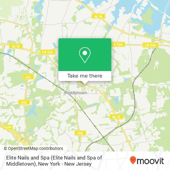 Elite Nails and Spa (Elite Nails and Spa of Middletown) map