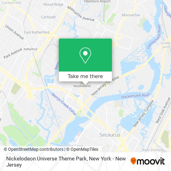 Mapa de Nickelodeon Universe Theme Park