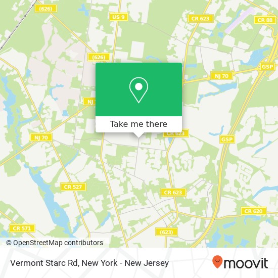 Vermont Starc Rd map