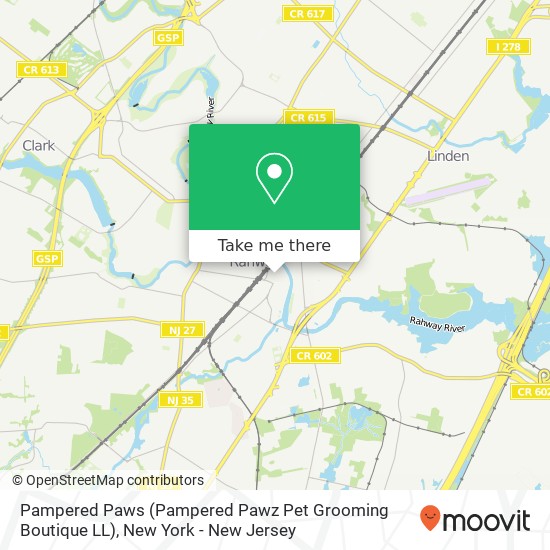 Mapa de Pampered Paws (Pampered Pawz Pet Grooming Boutique LL)