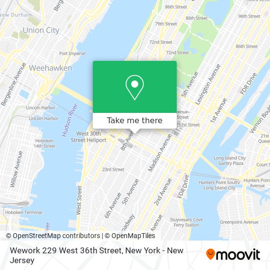 Wework 229 West 36th Street map