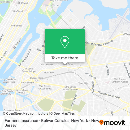 Farmers Insurance - Bolivar Corrales map