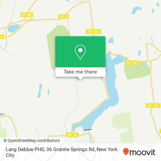 Lang Debbie PHD, 36 Granite Springs Rd map