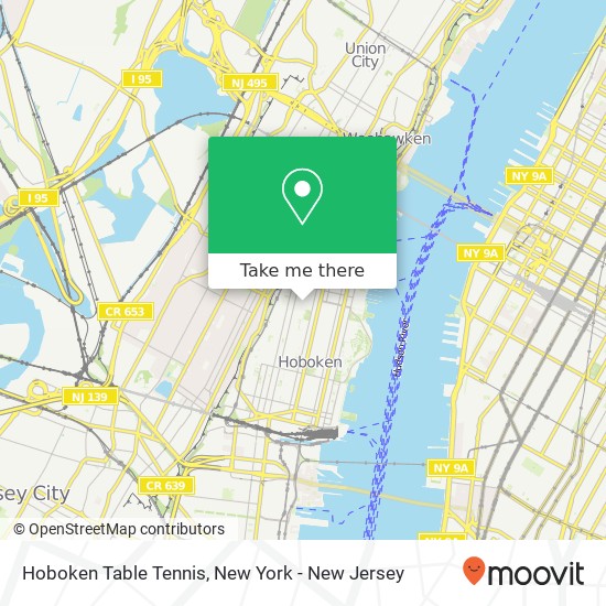 Hoboken Table Tennis map