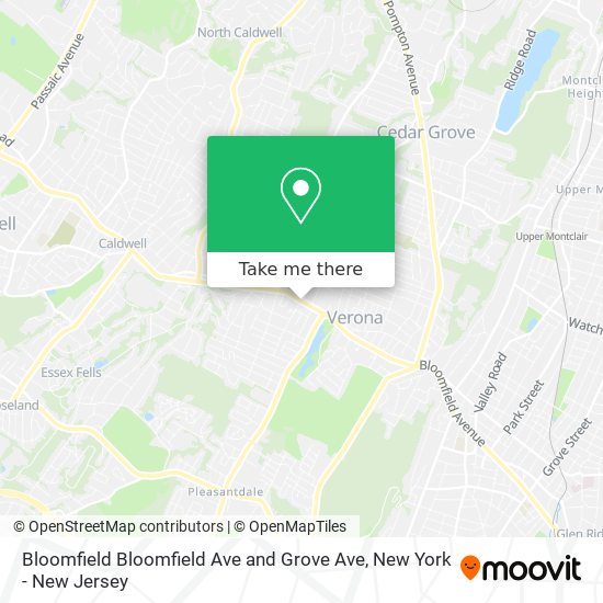 Mapa de Bloomfield Bloomfield Ave and Grove Ave