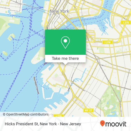 Hicks President St map