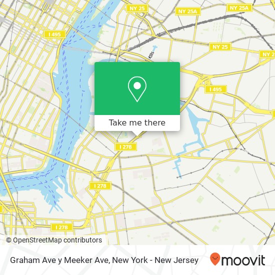 Mapa de Graham Ave y Meeker Ave