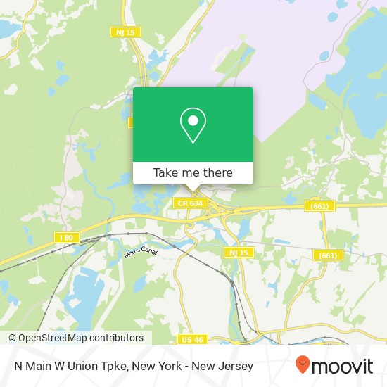 N Main W Union Tpke map