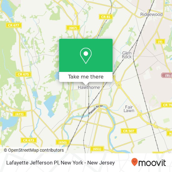 Lafayette Jefferson Pl map