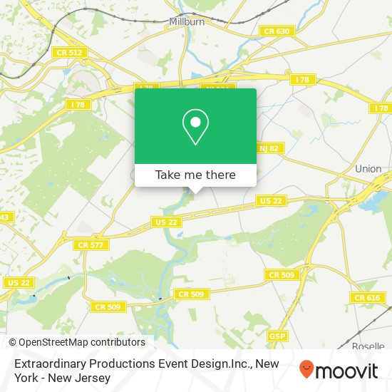 Extraordinary Productions Event Design.Inc. map