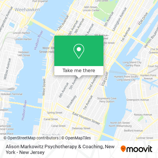 Alison Markowitz Psychotherapy & Coaching map