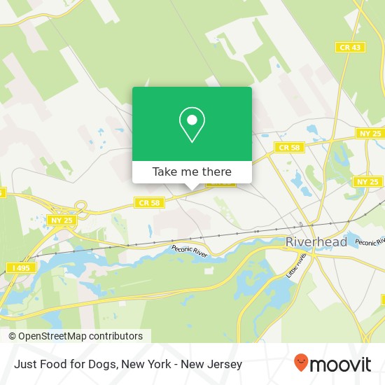 Mapa de Just Food for Dogs