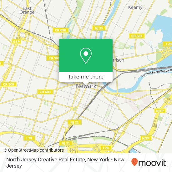 Mapa de North Jersey Creative Real Estate