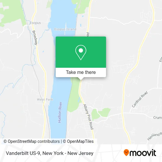 Vanderbilt US-9 map