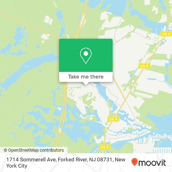 Mapa de 1714 Sommerell Ave, Forked River, NJ 08731