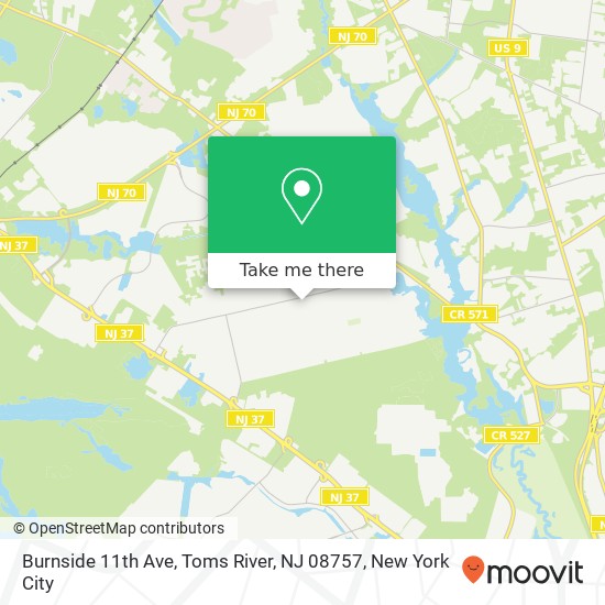 Burnside 11th Ave, Toms River, NJ 08757 map