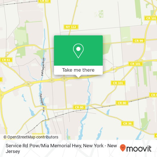 Service Rd Pow / Mia Memorial Hwy map