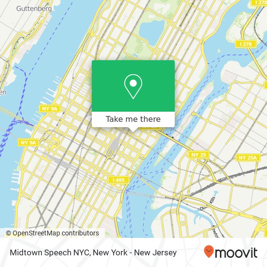 Midtown Speech NYC map