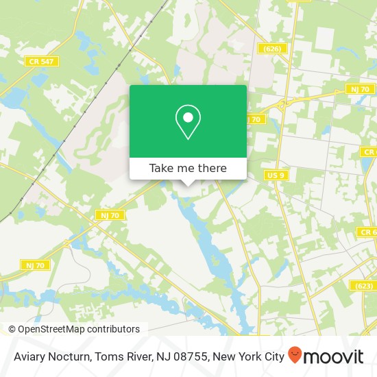 Mapa de Aviary Nocturn, Toms River, NJ 08755