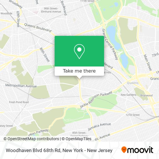 Woodhaven Blvd 68th Rd map