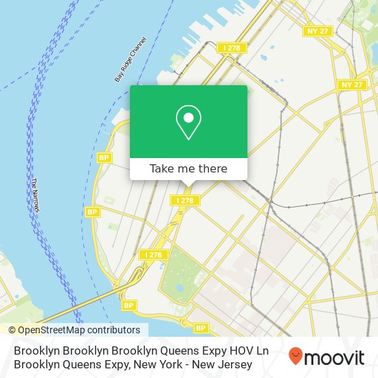 Mapa de Brooklyn Brooklyn Brooklyn Queens Expy HOV Ln Brooklyn Queens Expy