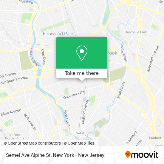 Semel Ave Alpine St map