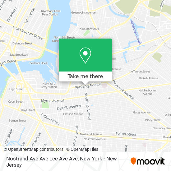Mapa de Nostrand Ave Ave Lee Ave Ave