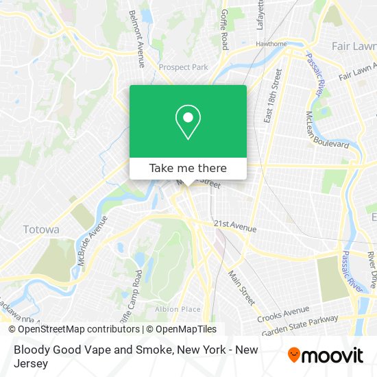 Bloody Good Vape and Smoke map