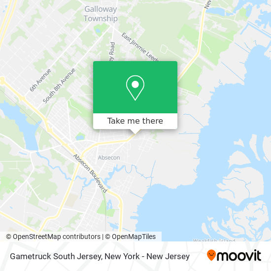 Mapa de Gametruck South Jersey