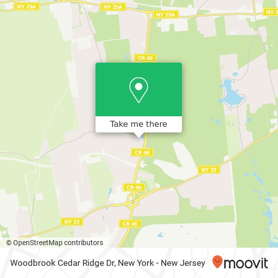 Woodbrook Cedar Ridge Dr, Ridge, NY 11961 map