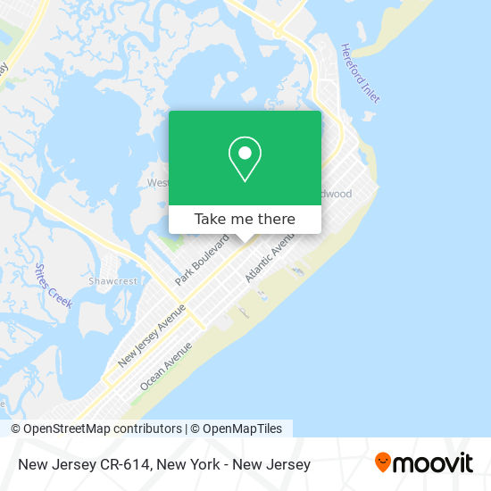 Mapa de New Jersey CR-614