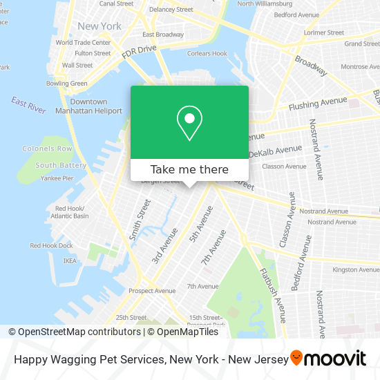 Mapa de Happy Wagging Pet Services