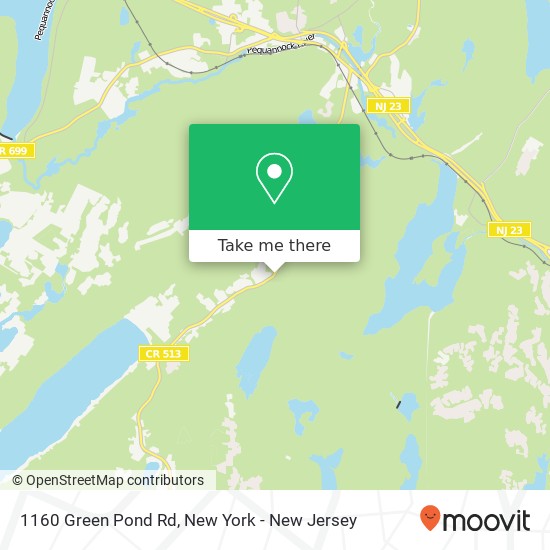 Mapa de 1160 Green Pond Rd, Newfoundland, NJ 07435