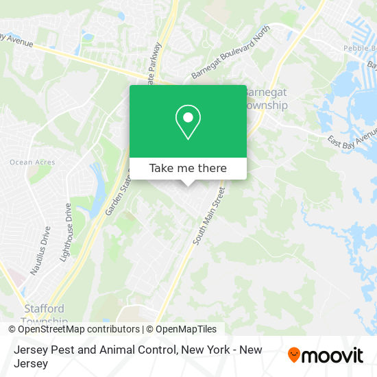 Jersey Pest and Animal Control map