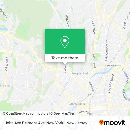 Mapa de John Ave Belmont Ave