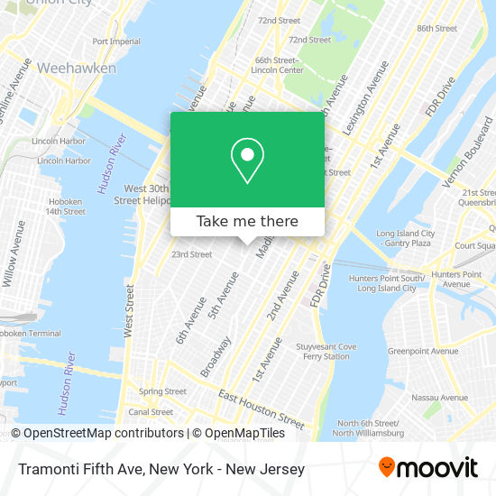 Tramonti Fifth Ave map