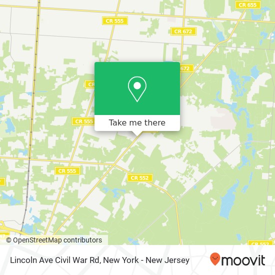 Mapa de Lincoln Ave Civil War Rd, Vineland, NJ 08361