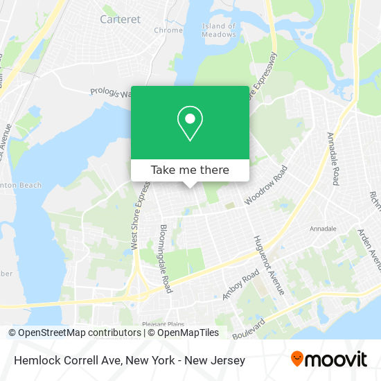 Hemlock Correll Ave map