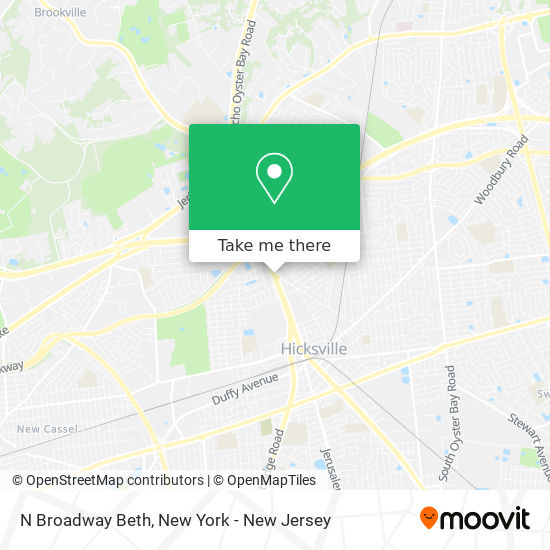N Broadway Beth map