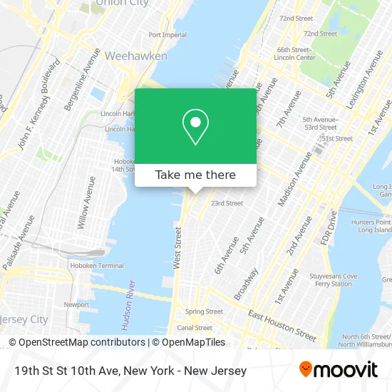 19th St St 10th Ave map