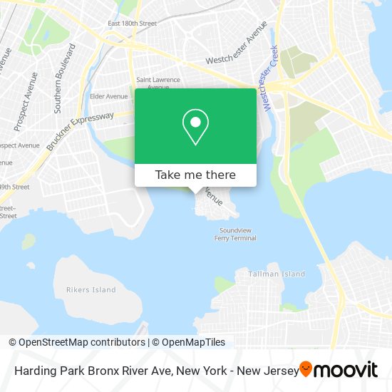 Harding Park Bronx River Ave map