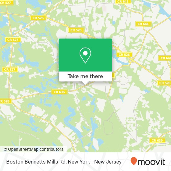 Mapa de Boston Bennetts Mills Rd, Jackson, NJ 08527