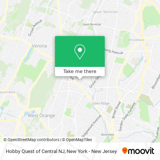 Mapa de Hobby Quest of Central NJ